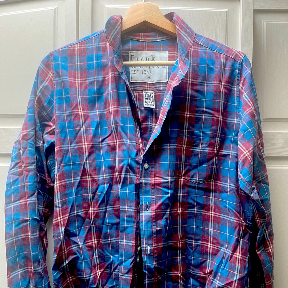 Frank & Eileen Barry plaid long sleeve button down shirt